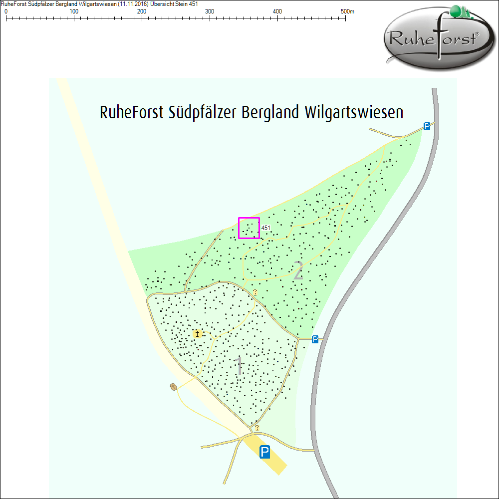 Übersichtskarte zu Stein 451