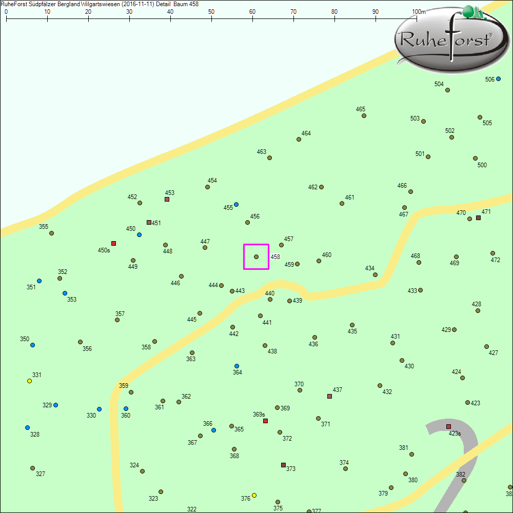 Detailkarte zu Baum 458