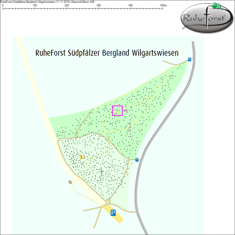 Übersichtskarte zu Baum 459
