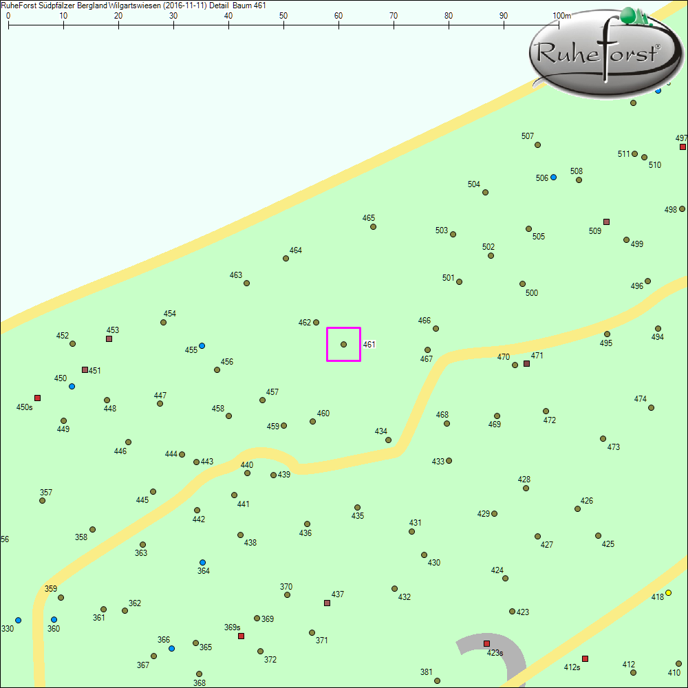 Detailkarte zu Baum 461