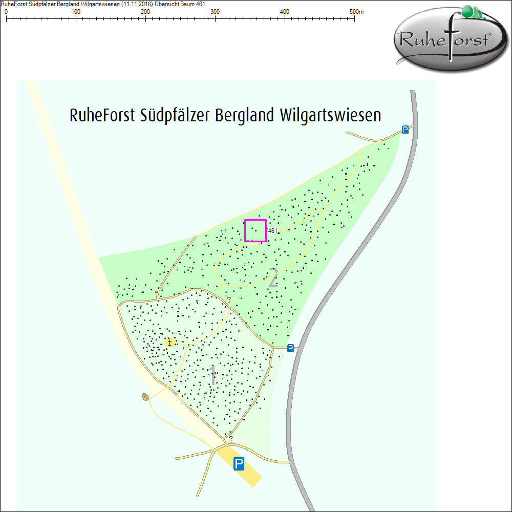 Übersichtskarte zu Baum 461