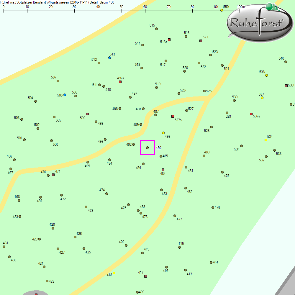 Detailkarte zu Baum 490
