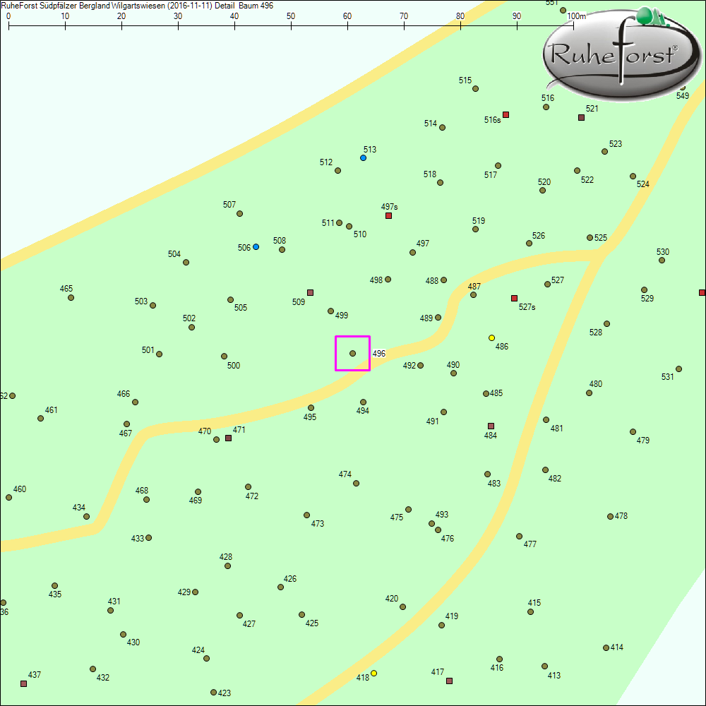 Detailkarte zu Baum 496