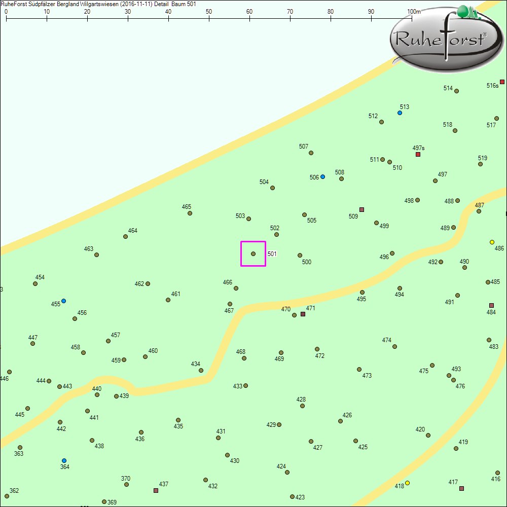 Detailkarte zu Baum 501