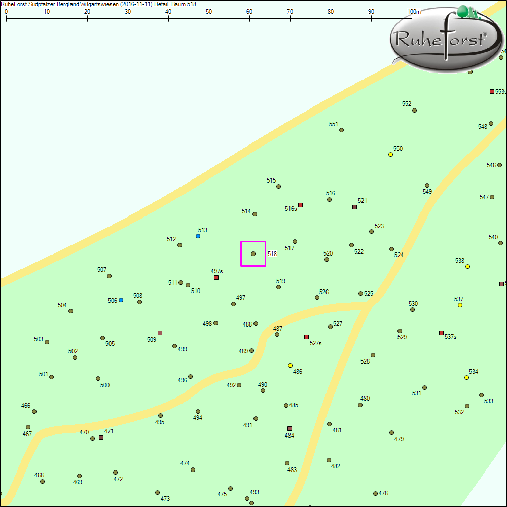 Detailkarte zu Baum 518