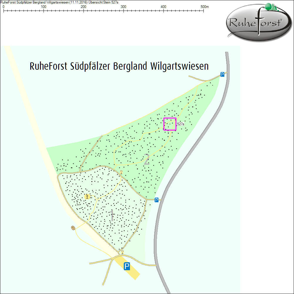 Übersichtskarte zu Stein 527s