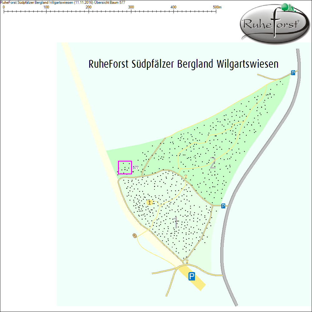 Übersichtskarte zu Baum 577