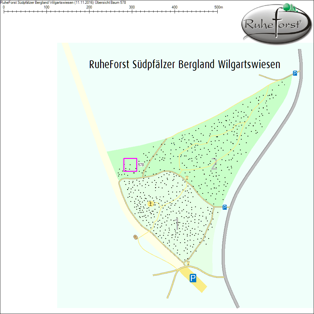 Übersichtskarte zu Baum 578