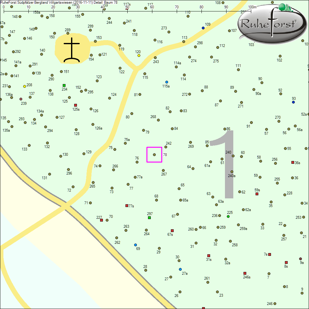 Detailkarte zu Baum 78