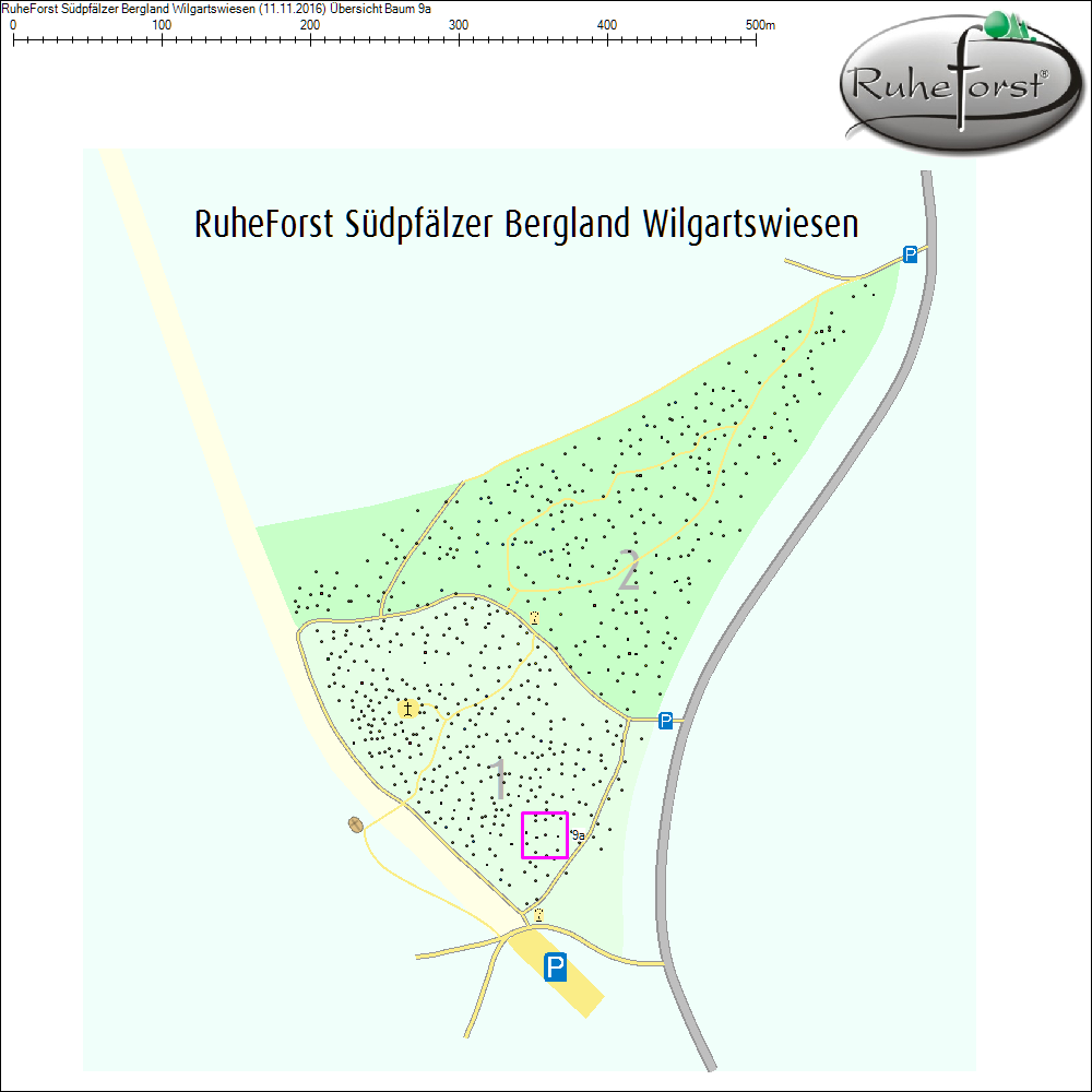 Übersichtskarte zu Baum 9a